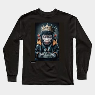 monkey mugshot Long Sleeve T-Shirt